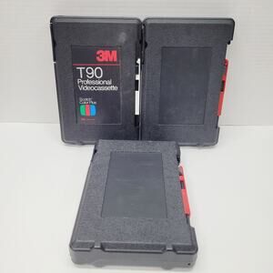 3M VHS T120 T90 Video Cassette Empty Hard Locking Storage Case Black Lot of 3